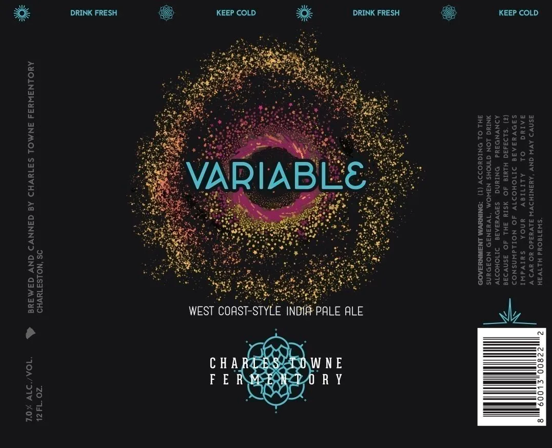 Variable label art — CHARLES TOWNE FERMENTORY