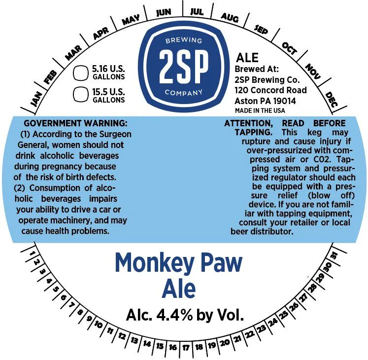 Monkey Paw Ale label
