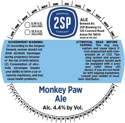 Monkey Paw Ale label