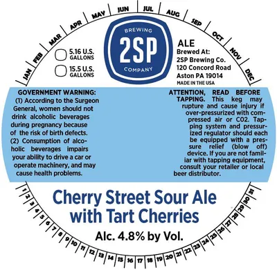 Cherry Street Sour Ale with Tart Cherries label