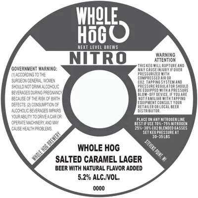 Whole Hog Salted Caramel Lager label