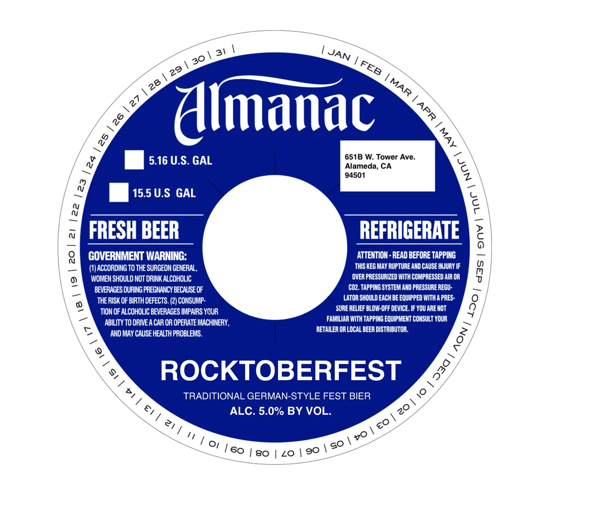 Rocktoberfest label art — ALMANAC