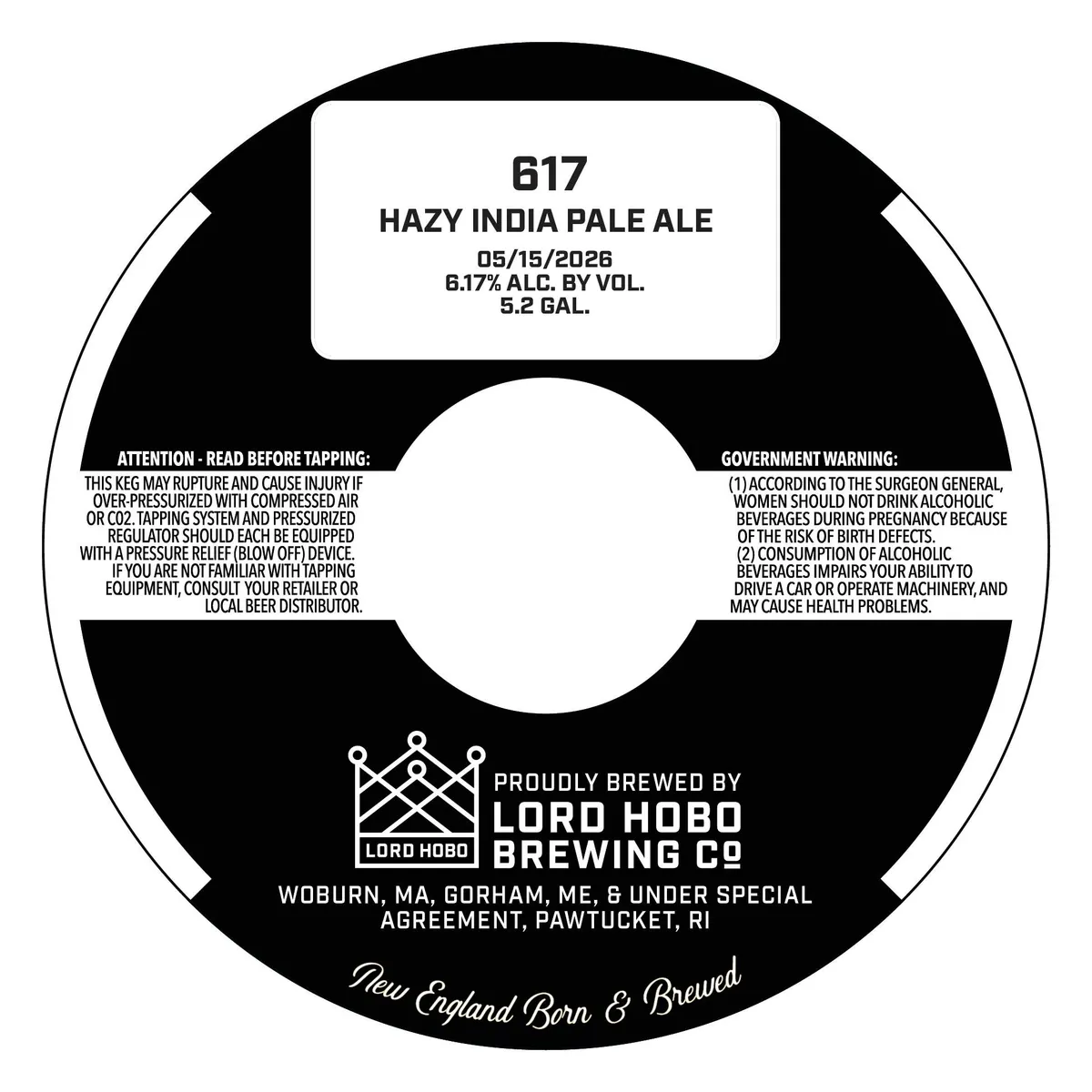 617 Hazy IPA — full label as filed with TTB