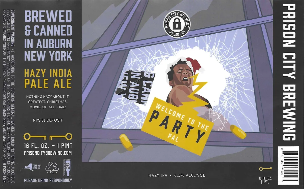Welcome to the Party Pal label art — PRISON CITY BREWING