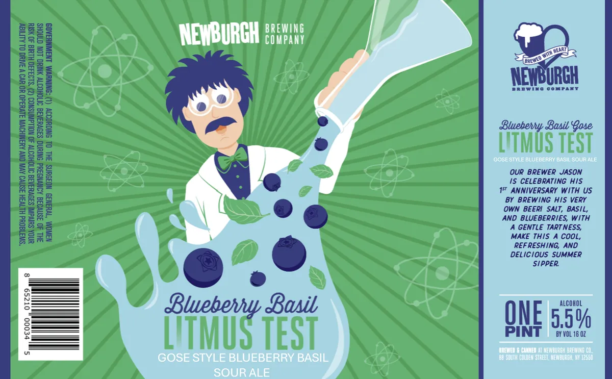 Blueberry Basil Litmus Test — full label as filed with TTB