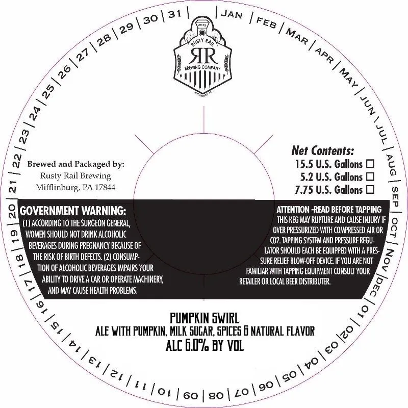 Pumpkin Swirl — full label as filed with TTB