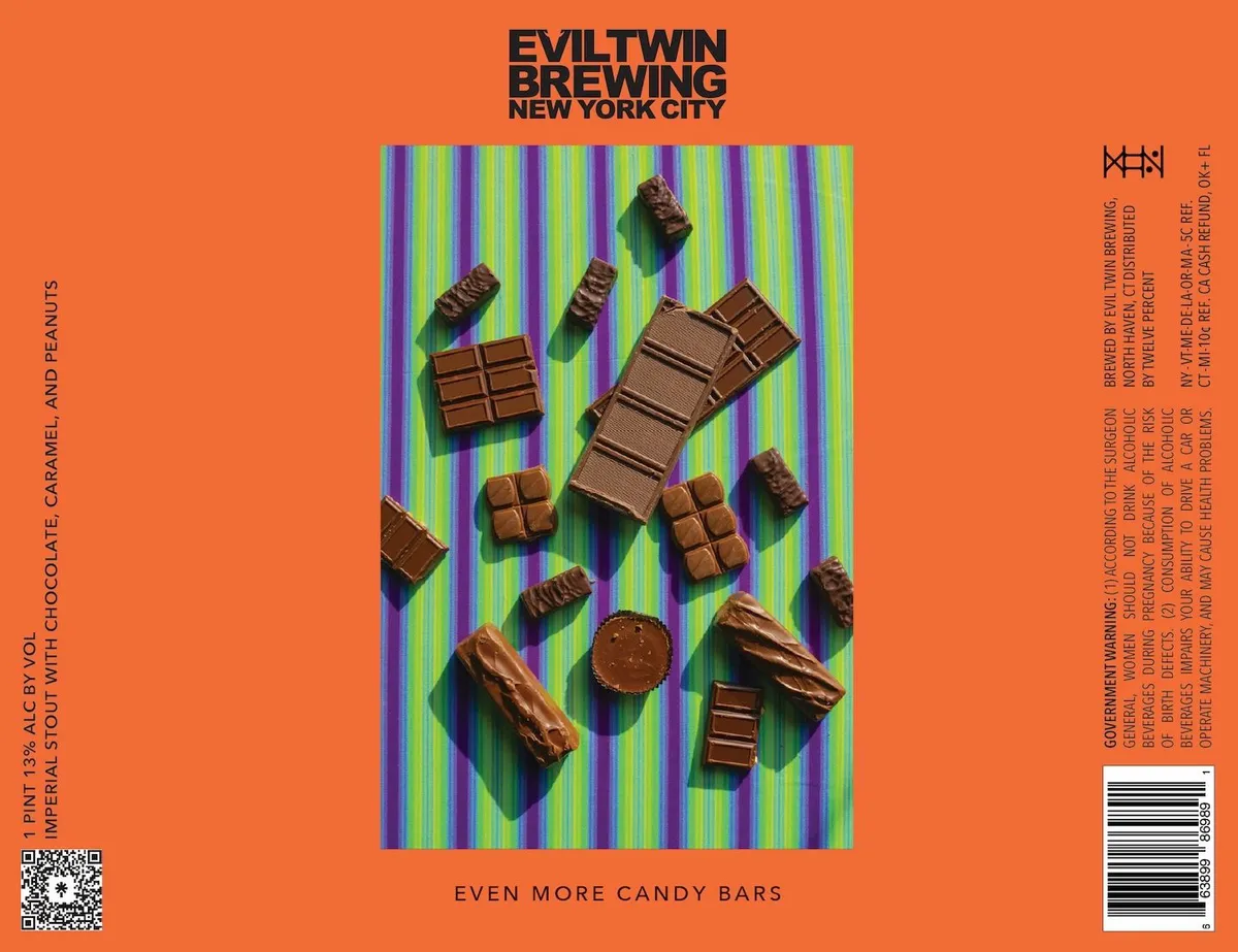 Even More Candy Bars label art — EVIL TWIN BREWING NEW YORK CITY