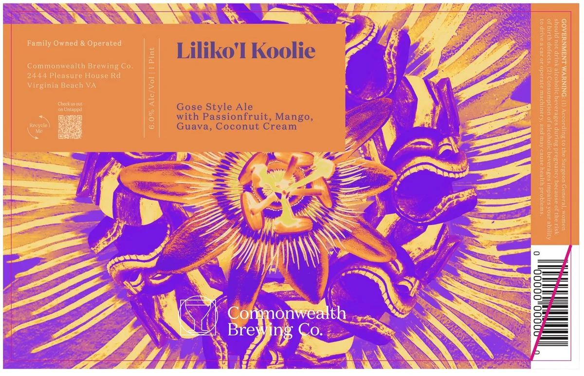 Liliko'i Koolie label art — COMMONWEALTH BREWING CO