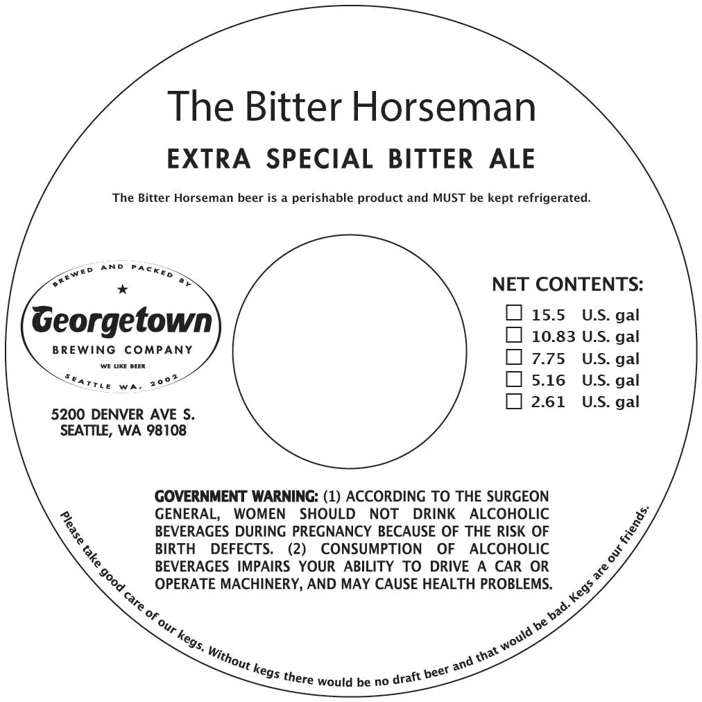 The Bitter Horseman label art — THE BITTER HORSEMAN