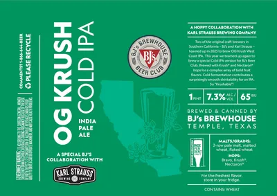 OG Krush Cold IPA label