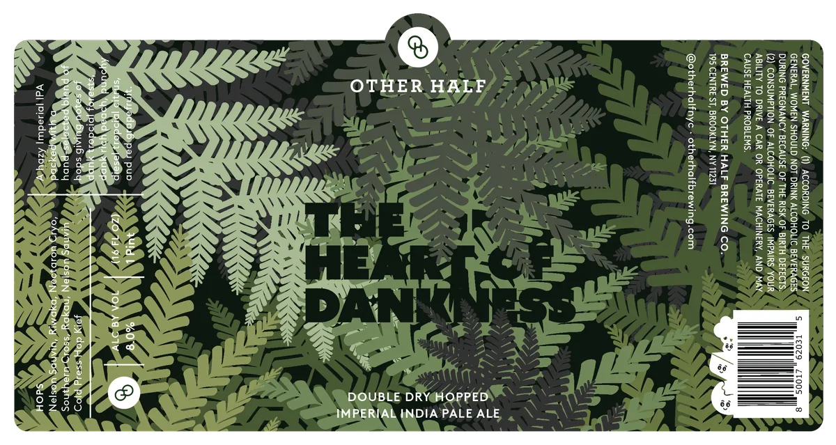 The Heart of Dankness label art — OTHER HALF BREWING CO.
