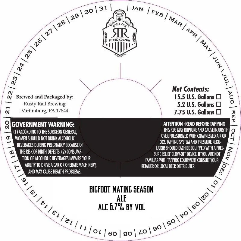 Bigfoot Mating Season — full label as filed with TTB