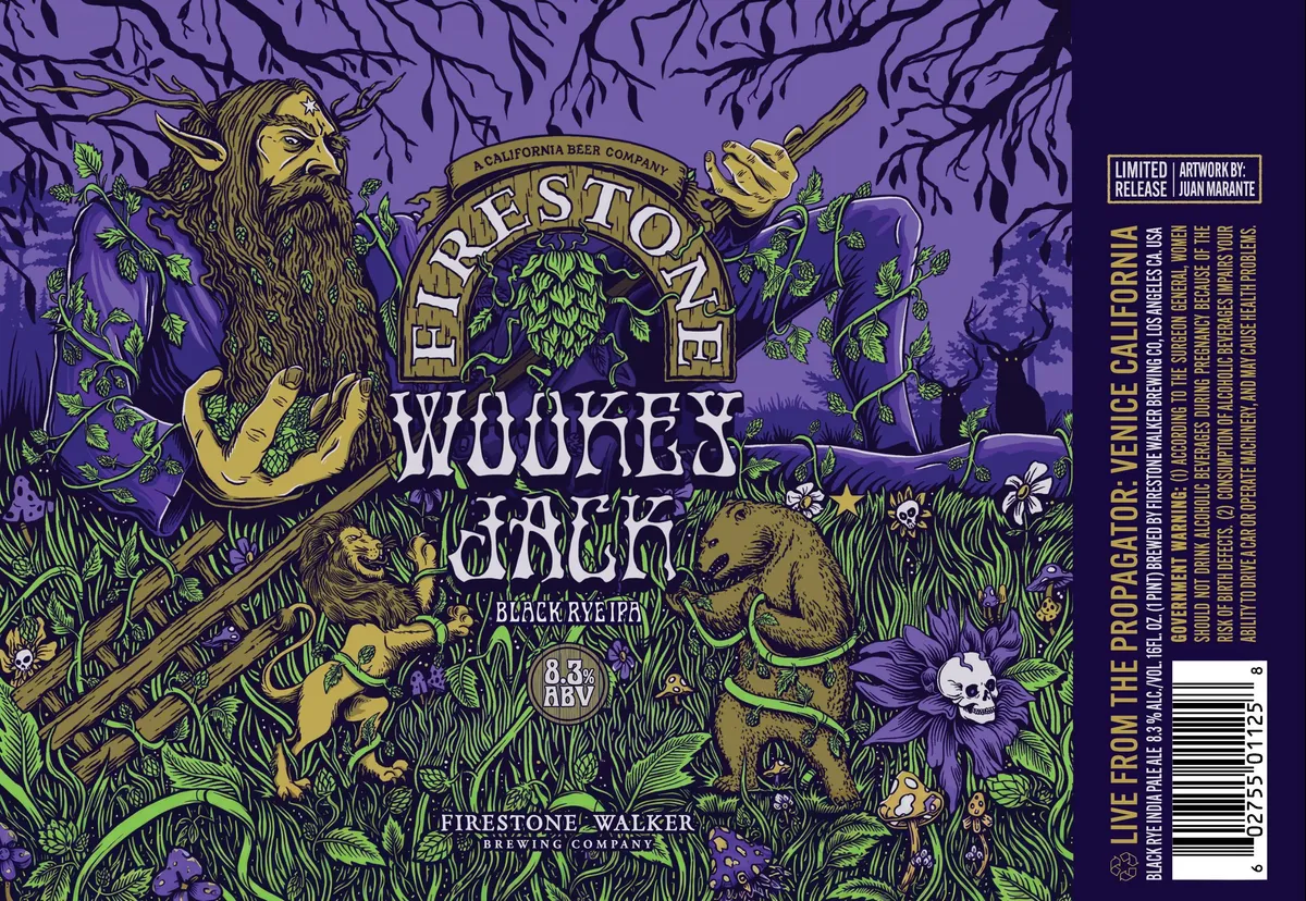 Wookey Jack label art — FIRESTONE WALKER BREWING COMPANY