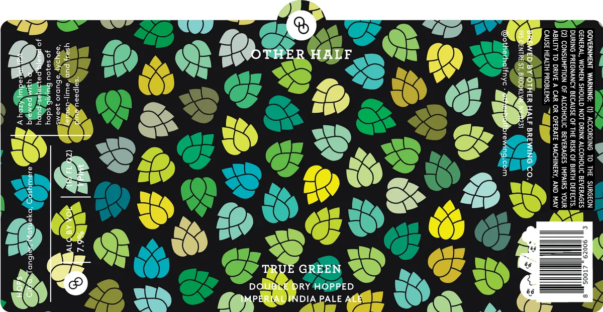 True Green label art — OTHER HALF BREWING CO.