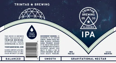 Gravitational Nectar IPA label