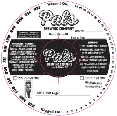 Old Tricks Lager label