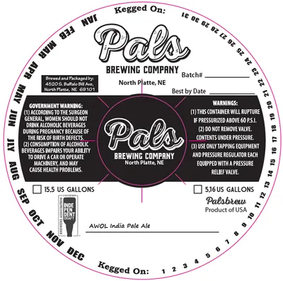 AWOL India Pale Ale label