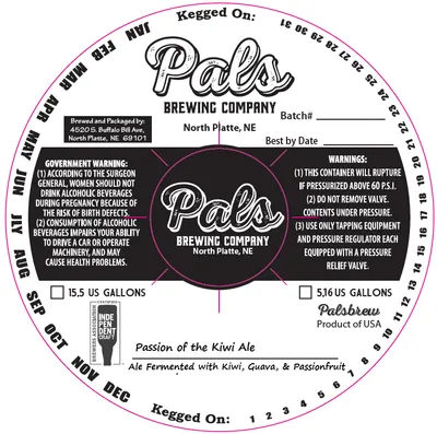 Passion of the Kiwi Ale label