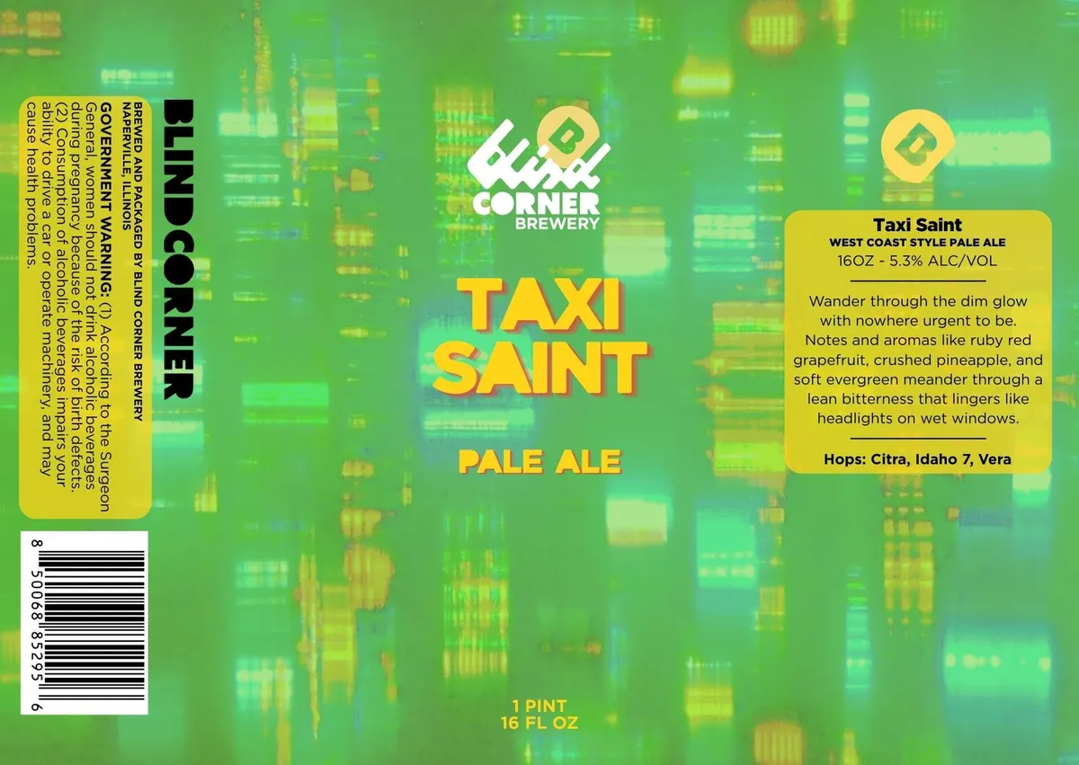 Taxi Saint — full label as filed with TTB