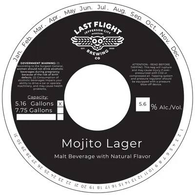 Mojito Lager label