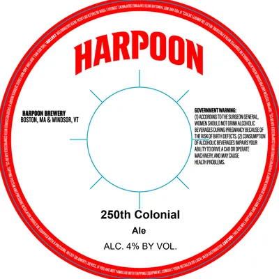 250th Colonial label