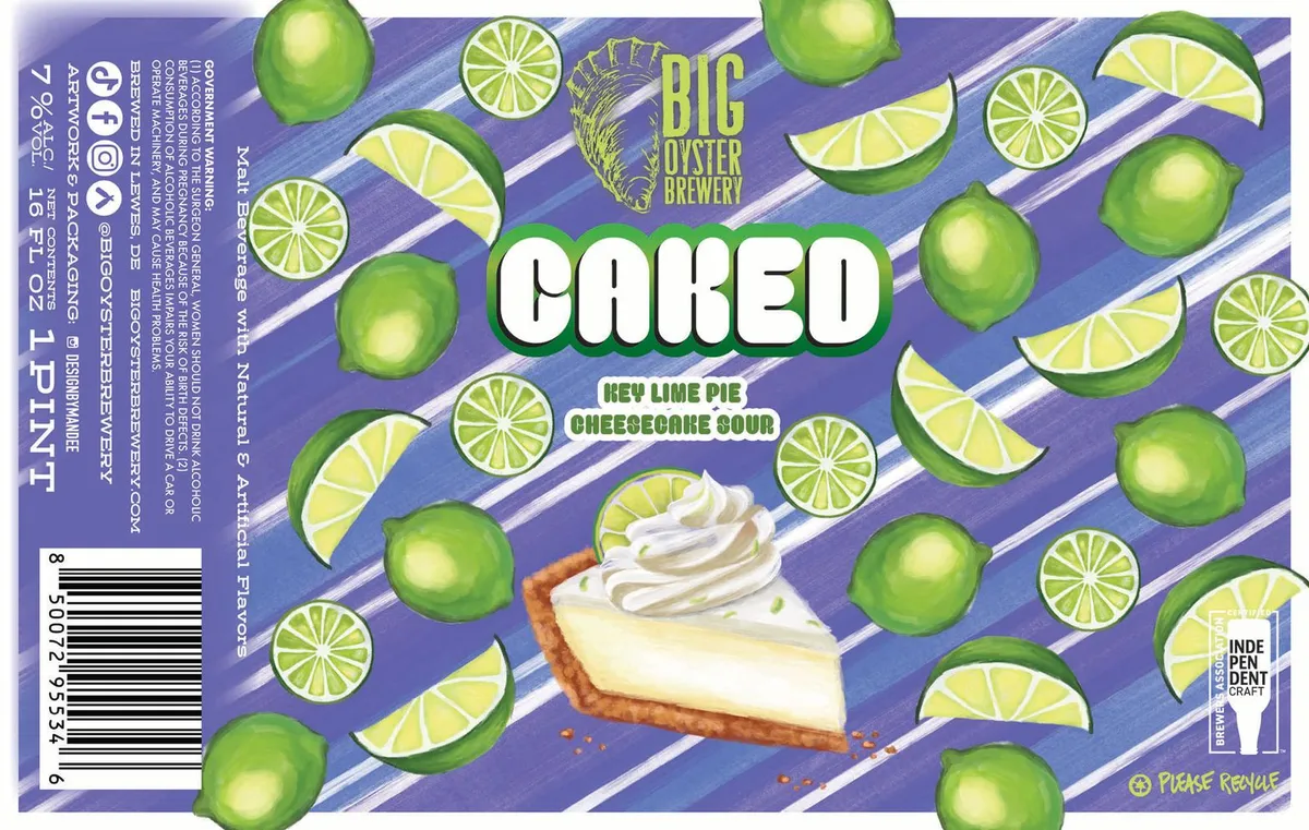 Caked Key Lime Pie Cheesecake Sour — full label as filed with TTB
