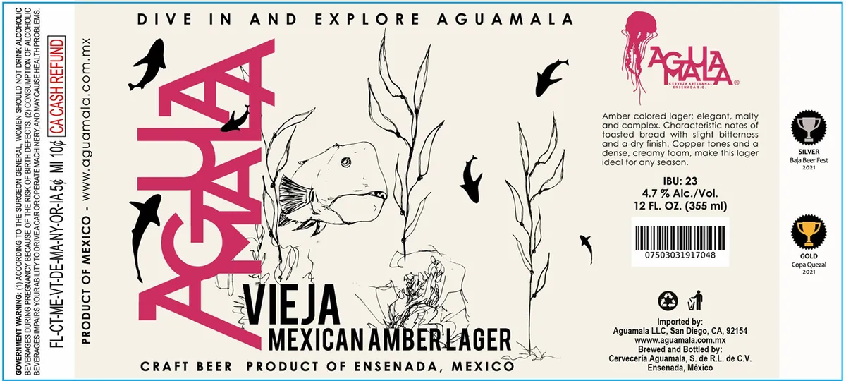 Agua Mala Vieja label art — AGUA MALA