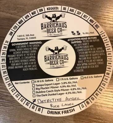 Detective Amber Rice Lager label