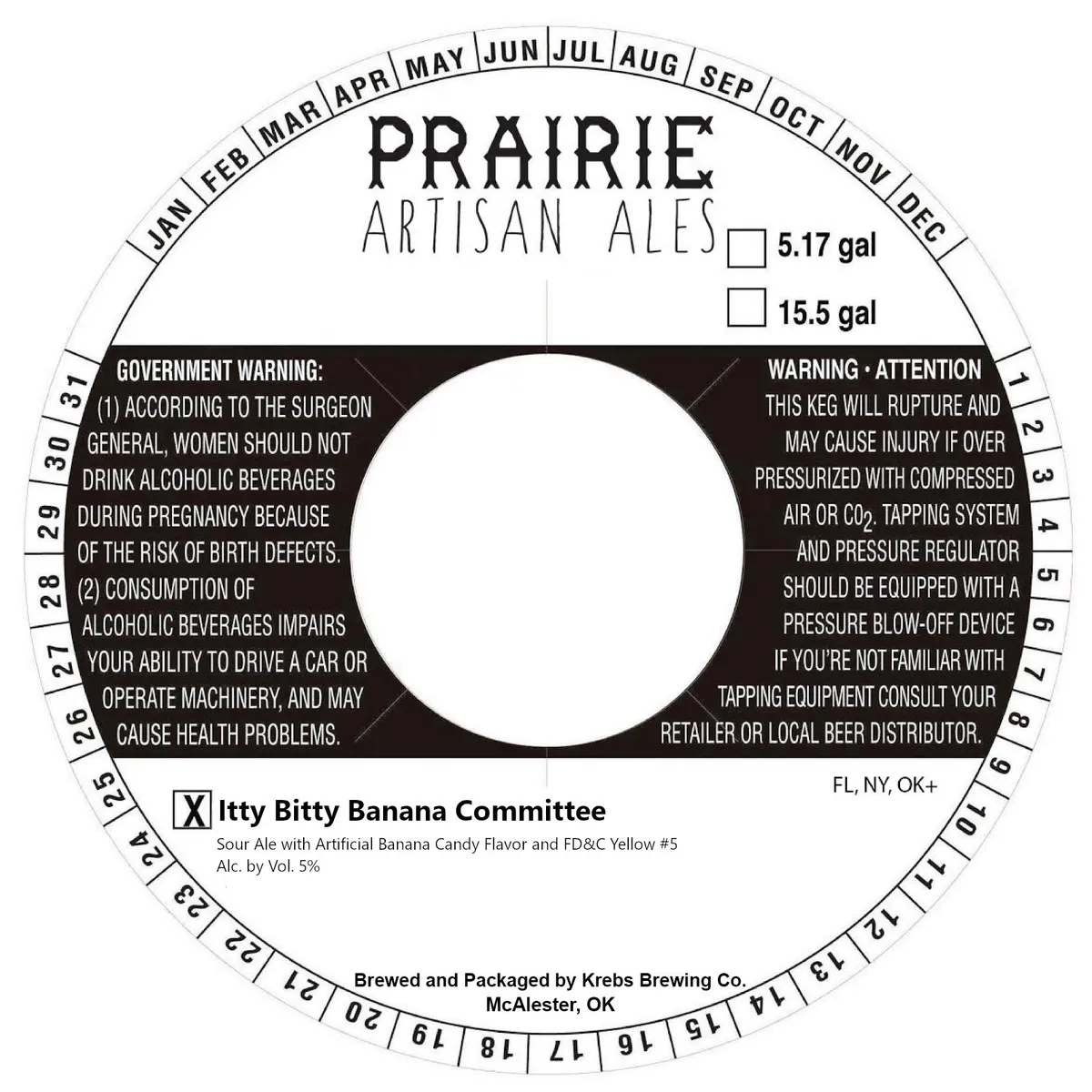 Itty Bitty Banana Committee label art — PRAIRIE ARTISAN ALES