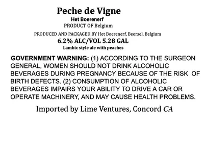 Peche de Vigne label