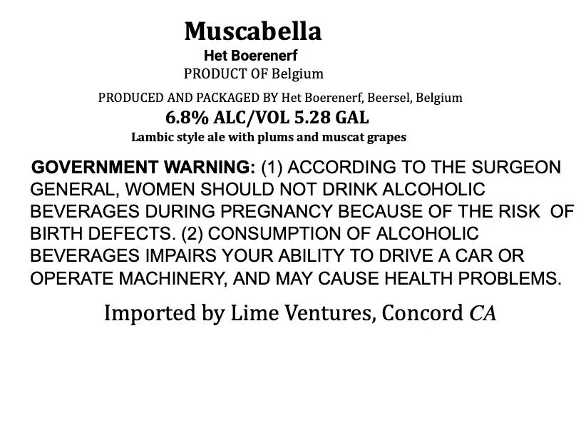 Muscabella label art — HET BOERENERF