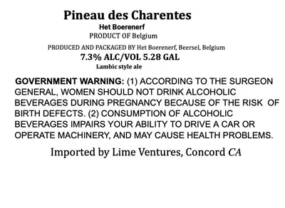 Pineau des Charentes label