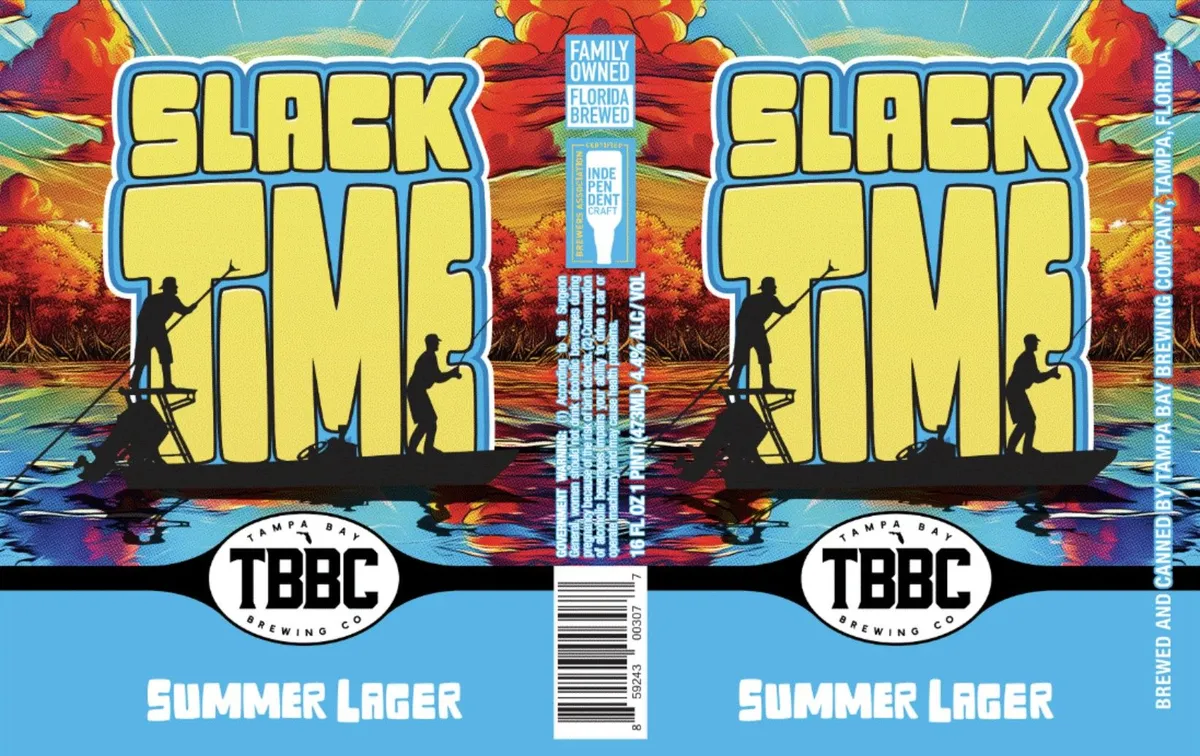 Slack Time label art — TAMPA BAY BREWING COMPANY