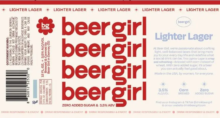 Lighter Lager — full label as filed with TTB