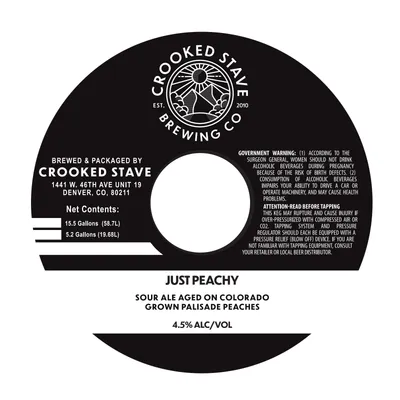 Just Peachy label