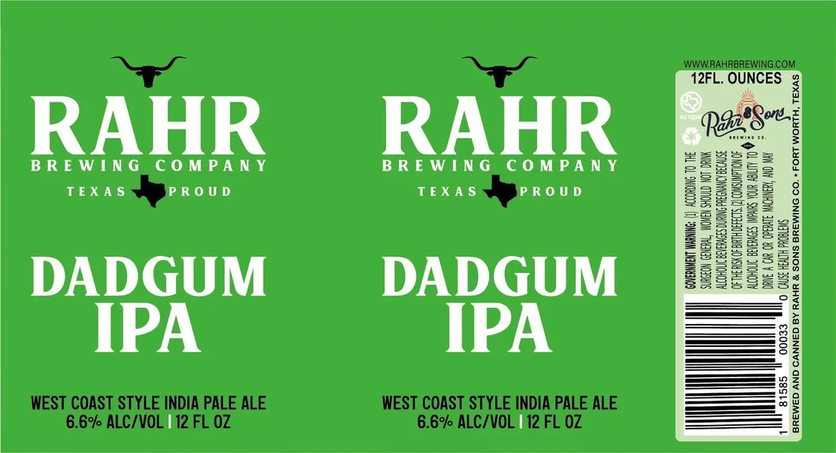 Dadgum IPA label