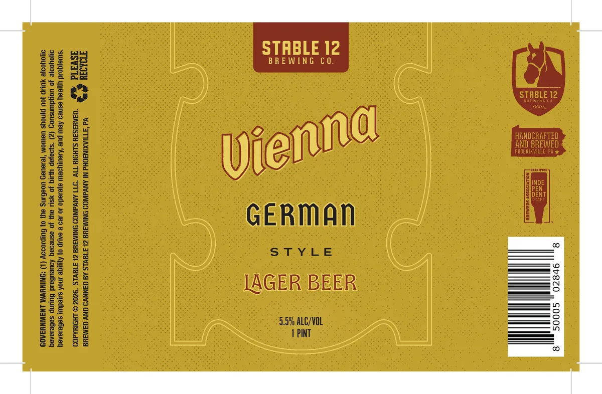 Vienna label art — STABLE 12 BREWING COMPANY