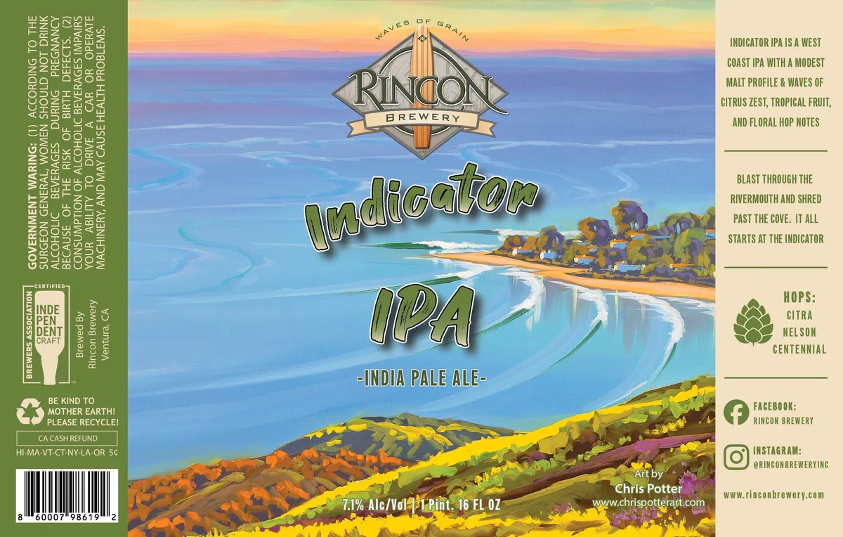 Indicator IPA label art — INDICATOR IPA