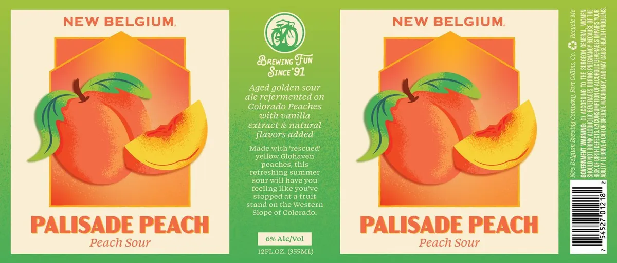 Palisade Peach label art — NEW BELGIUM