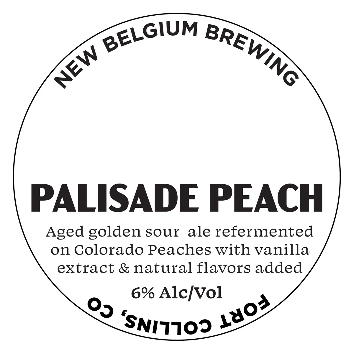 Palisade Peach label art — NEW BELGIUM