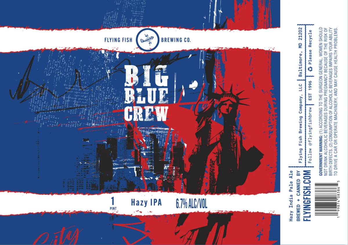 Big Blue Crew label art — BIG BLUE CREW