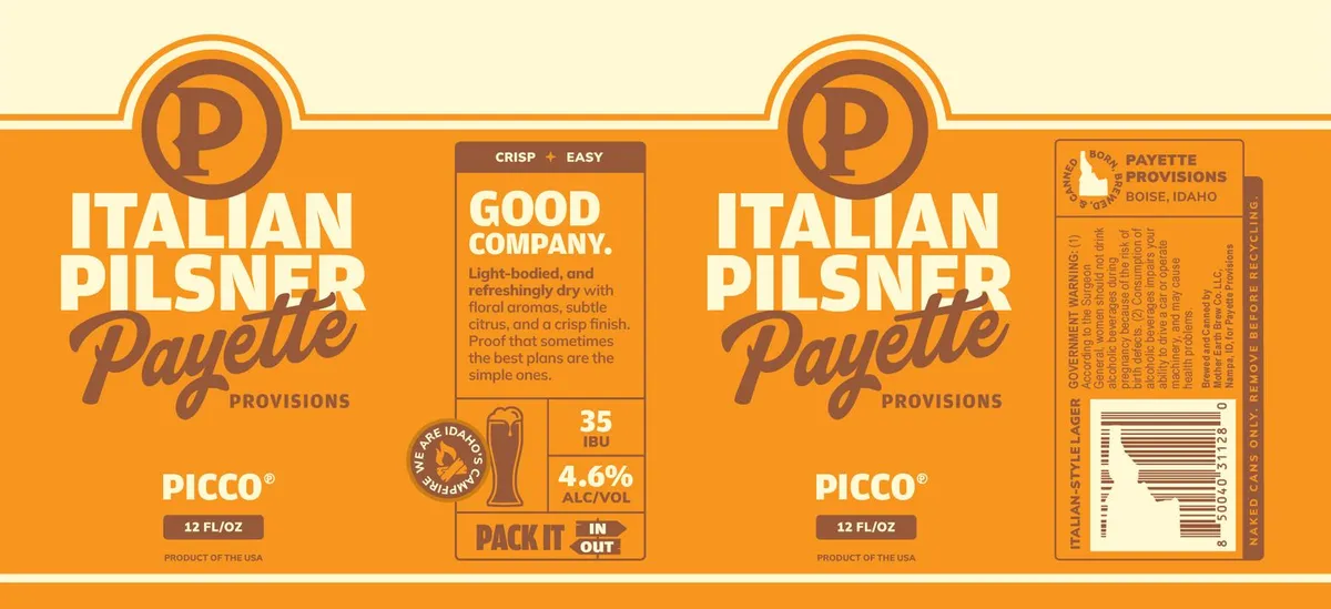 Picco — full label as filed with TTB