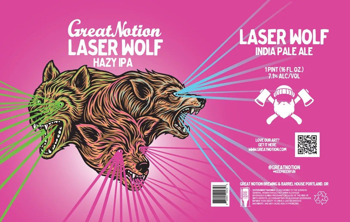 Laser Wolf label art — GREAT NOTION