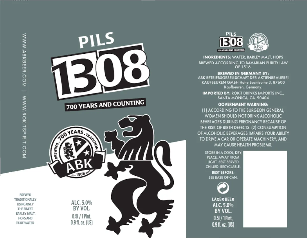 1308 Pils label art — ABK
