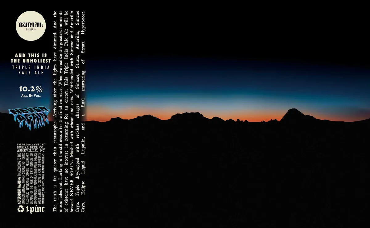 And This Is The Unholiest label art — BURIAL BEER CO.