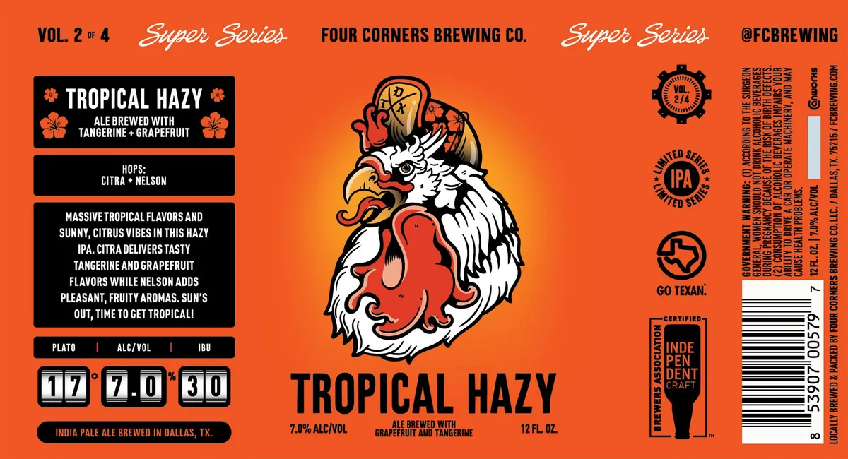 Tropical Hazy label art — TROPICAL HAZY