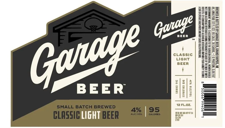 Classic Light Beer label art — GARAGE BEER