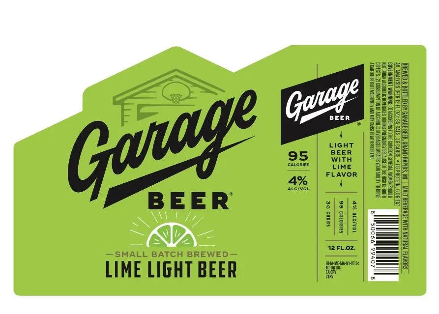 Garage Lime Light Beer label