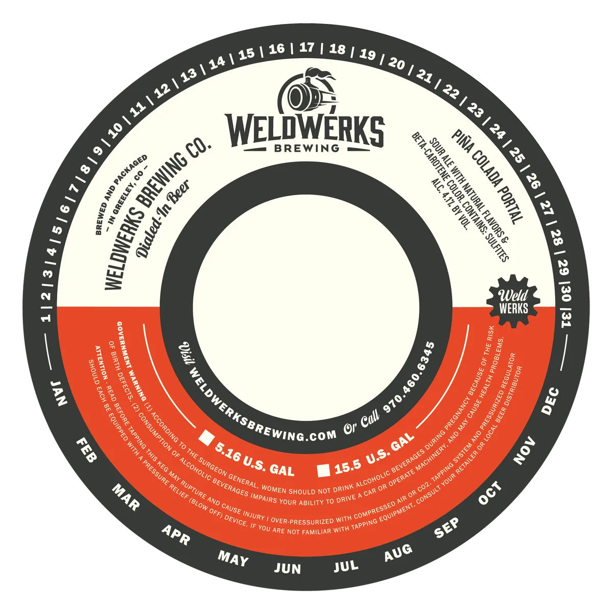 Piña Colada Portal label art — WELDWERKS