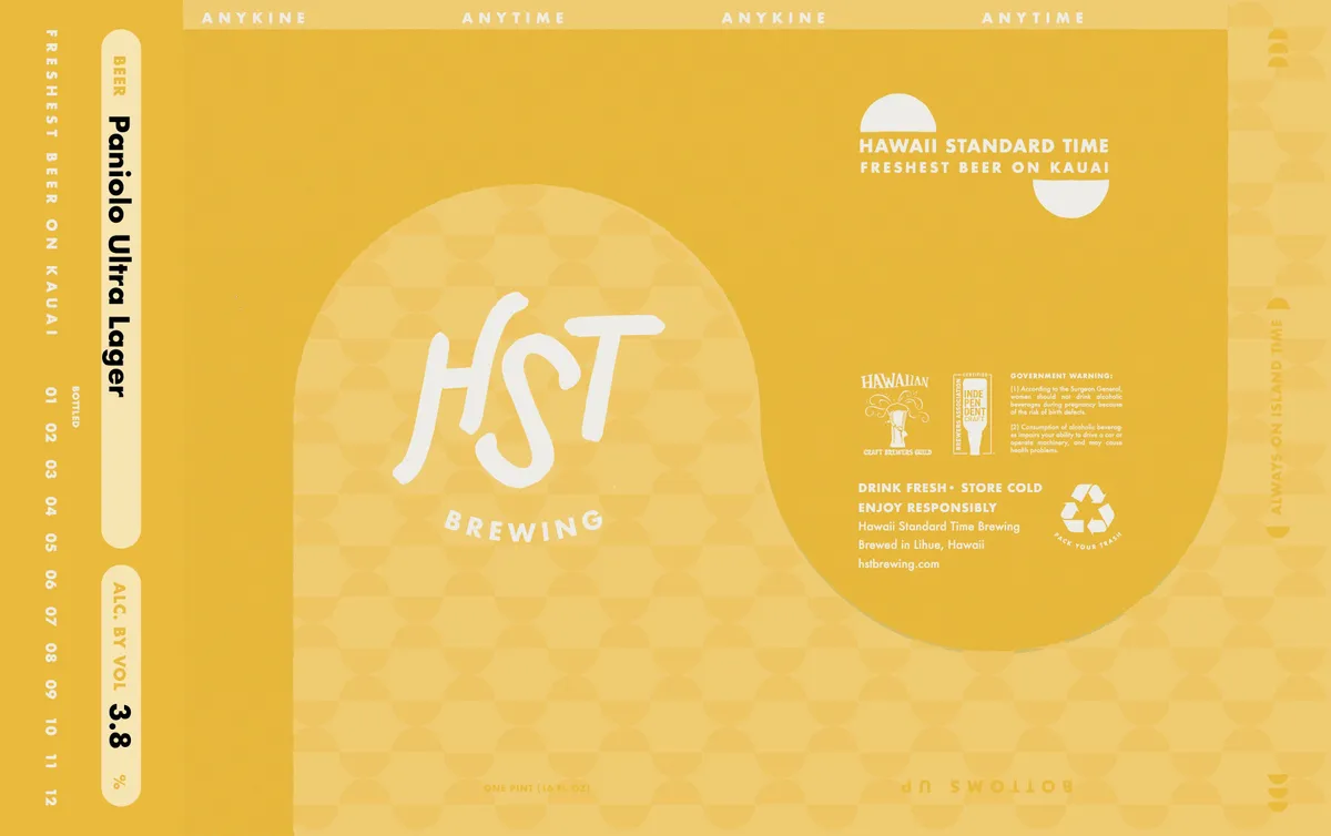 Paniolo Ultra Lager — full label as filed with TTB